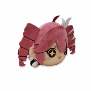 Lying Kasane Teto Plush with Hairpin